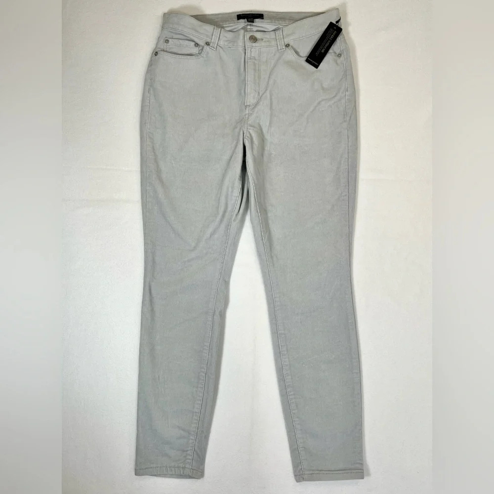 NWT BANANA REPUBLIC Women’s Light Gray Corduroy Mid Rise Skinny Jeans 30/10